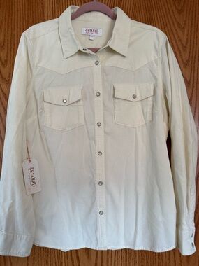 Shyanne Cream Western Snap-Front Men's Shirt